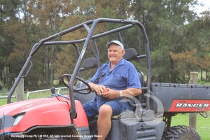 Brian Tilse at the Orchard getting ready for the harvest.