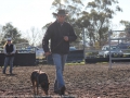 Adam Wroble with a dog that sold for $7,000.