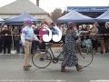 A tandem bicycle in the Festival of the Fleeces.