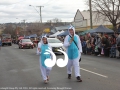 Two unicorns joined the Festival of the Fleeces parade.