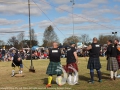 The Tartan Warriors preparing for the wheat toss event.