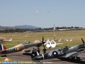 The Hawker Hurricane taxiing out.
