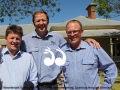 Jeff Watt with auctioneers Angus Patterson and Stuart Sheldrake at the Cottage.
