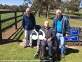 Out for a drive: Peter McKenzie, Lial Irwin and Joe Clemson.