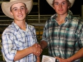 Brock Adams and Taine Nash, equal winners 14-U18 steer ride, also long term friends and travelling partners.