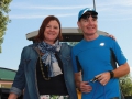 Jan Sinclair with Shane Lloyd who placed second in the fun run, his daughter Kate Lloyd won the race.