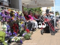 Wreaths at the war memorial honour roll on ANZAC Day in Scone.