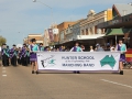 The parade was led by the Hunter School Marching Band.