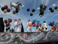 Scone High School had lots of activity on board their float.