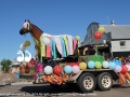 Stan the standard for the Australian Stockhorse all dressed up in the parade.