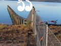 The devil fence on the Forestier Peninsula in Tasmania.