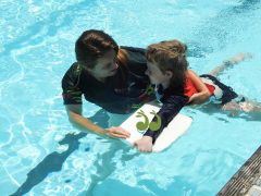 Joplin dives in to help with swimming lessons